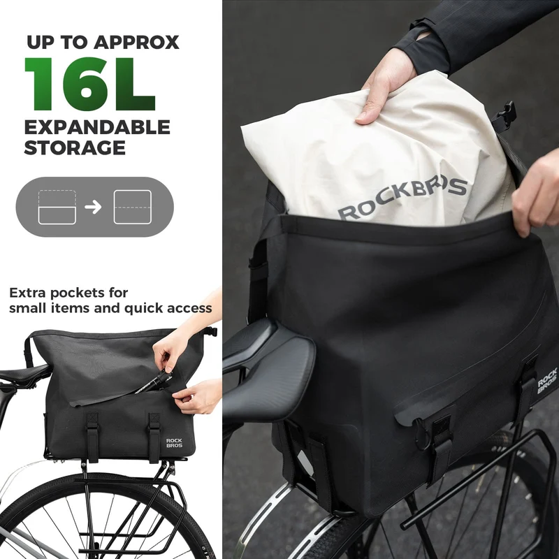 RideMate Bike Rear Rack Bag-16L