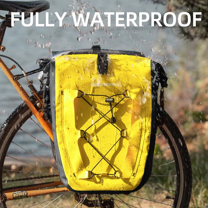 ROCKBROS Gepäckträgertasche 25L-32L 100 % wasserdicht mit Tragegriff