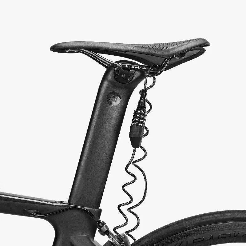 ROCKBROS Fahrradschloss Zahlenschloss Helmschloss mit 4-stellig Code max. 150 cm