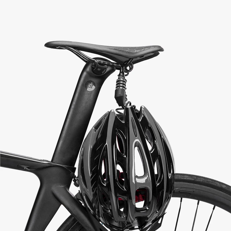 ROCKBROS Fahrradschloss Zahlenschloss Helmschloss mit 4-stellig Code max. 150 cm