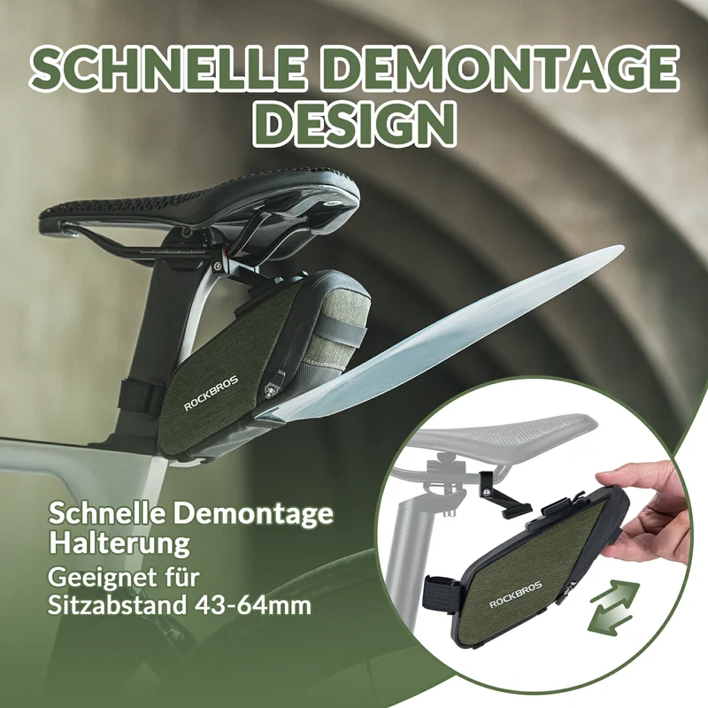 Fahrrad Satteltasche mit Durchsichtigen PVC Kotflügel