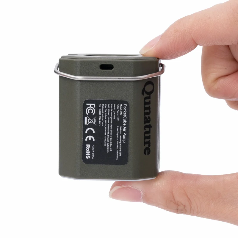 Qunature Mini Elektrische Luftpumpe, Tragbare Ultraleichte 45g Pump mit USB Schnellladung 5 Luftdüse