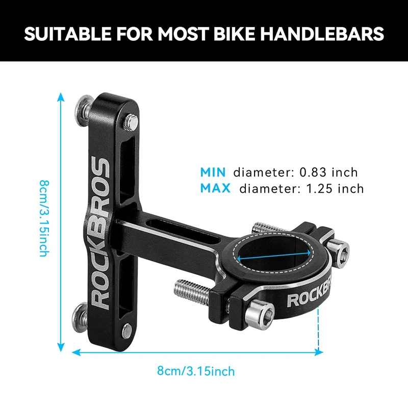 Fahrrad 및 Motorrad용 ROCKBROS Alu 범용 플라셴홀터 어댑터