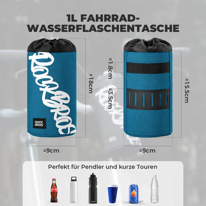 Fahrrad Lenkertasche 미니 1L for Trinkflaschen Ø9 cm