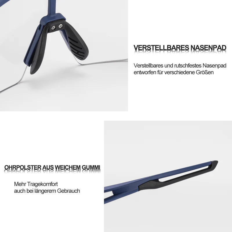 ROCKBROS Sonnenbrille fir Männer & Frauen UV-Schutz Fahrradbrille
