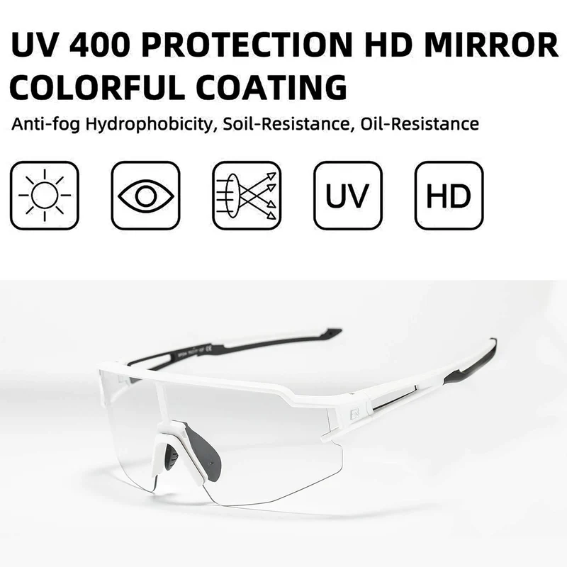 ROCKBROS Sonnenbrille fir Männer & Frauen UV-Schutz Fahrradbrille