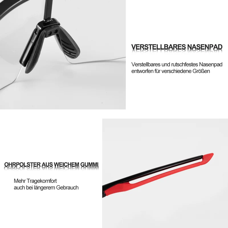 ROCKBROS Sonnenbrille fir Männer & Frauen UV-Schutz Fahrradbrille