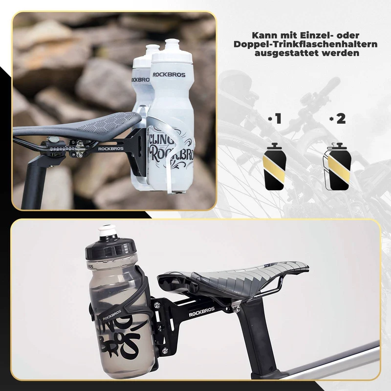 ROCKBROS Fahrrad Flaschenhalter 어댑터 알루미늄 Einstellbar Halterung