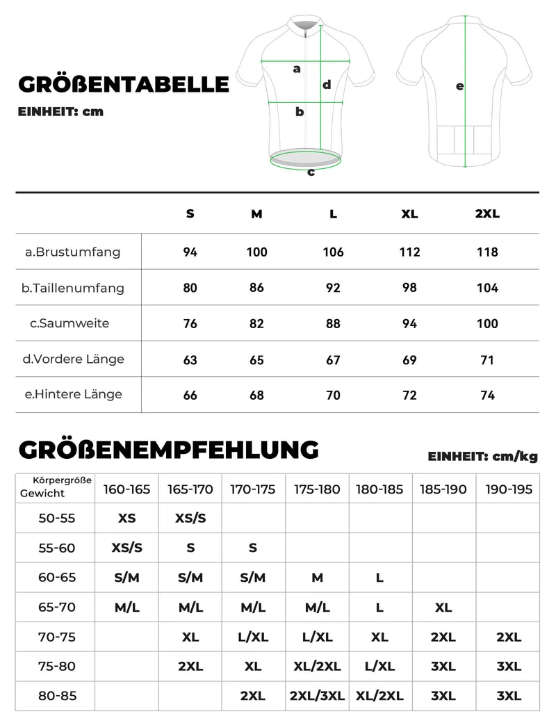 Fahrradtrikot Kurzarm Herren Atmungsaktives und Schnelltrocknend Jersey Reflektierende