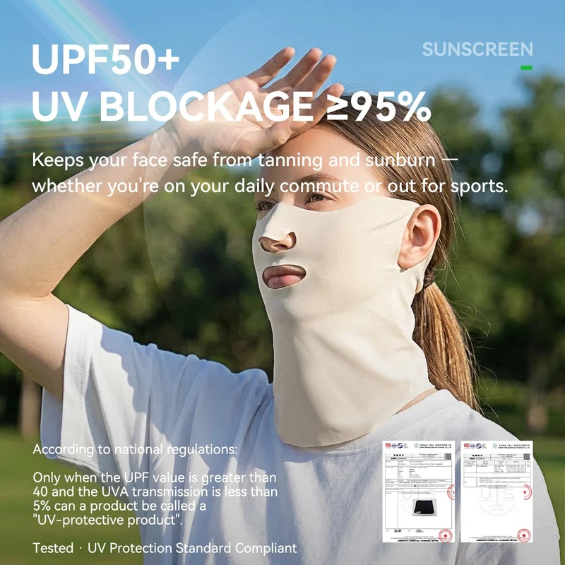 Ice Silk Sun Protection Face Mask with Vent