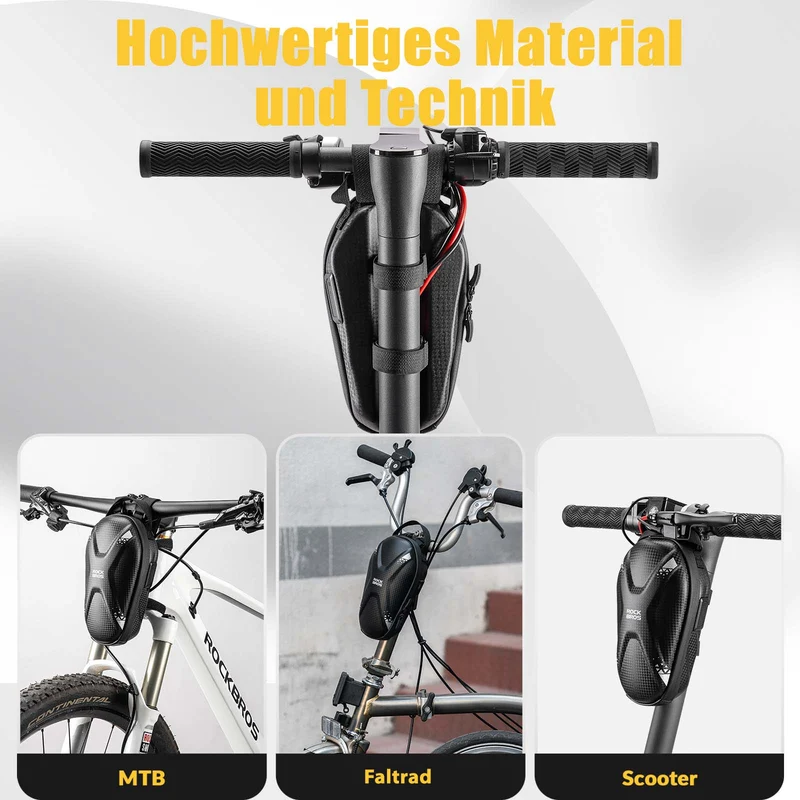 ROCKBROS E 스쿠터 Lenkertasche Wasserdicht Vordertasche mit USB-Anschlüsse