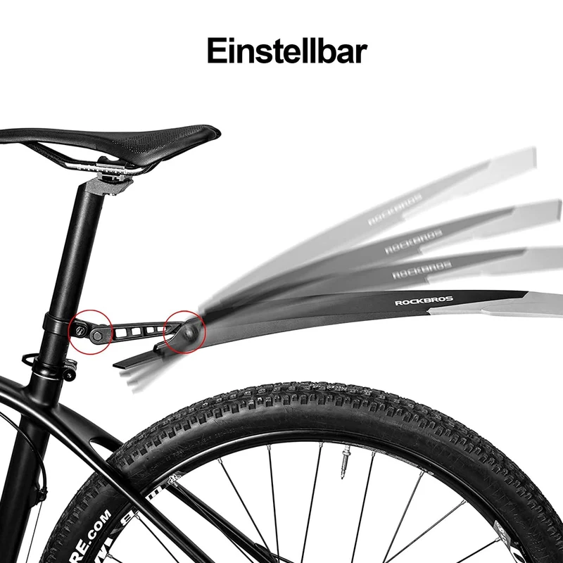 ROCKBROS Fahrrad Schutzblech Set MTB Spritzschutz aus PP und Gummi