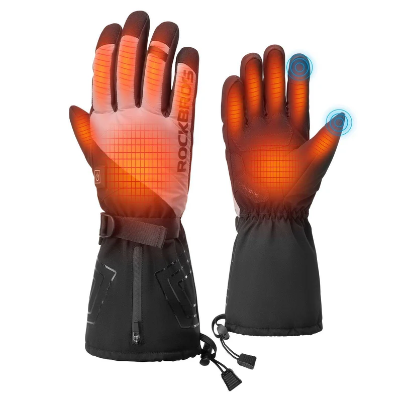 ROCKBROS 겨울 Handschuhe Beheizbare Fahrradhandschuhe mit 배터리 M-XL