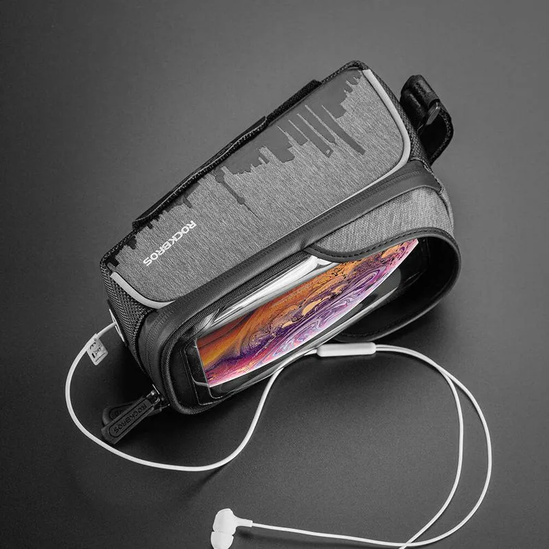 ROCKBROS wasserdicht Oberrohrtasche mit Touchscreen for Handy bis zu 6,5"