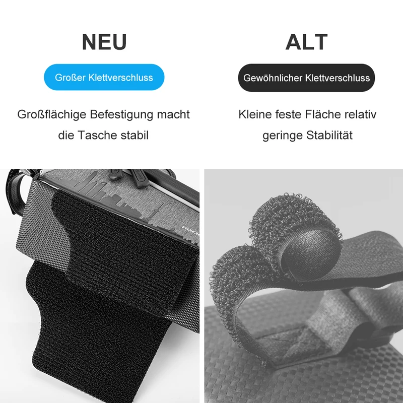 ROCKBROS wasserdicht Oberrohrtasche mit Touchscreen for Handy bis zu 6,5"