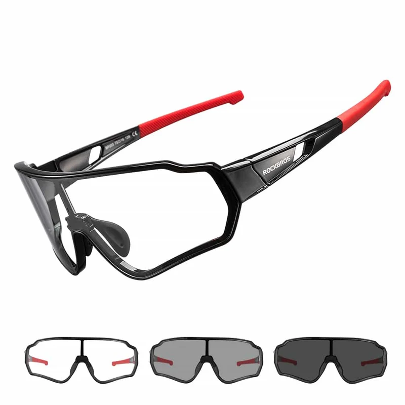 ROCKBROS Fahrradbrille Photochromic Sportbrille UV400 Schutz Damen/Herren