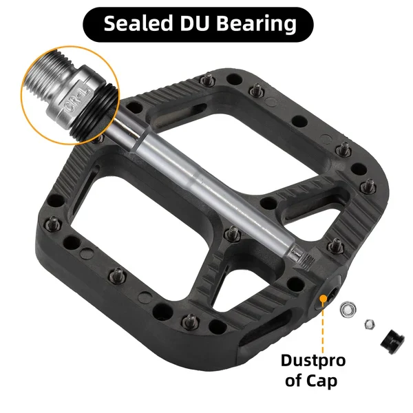 Anti-Slip Wide Nylon Comfort Bike Pedals