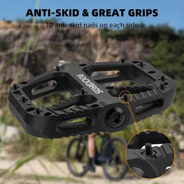 Anti-Slip Wide Nylon Comfort Bike Pedals