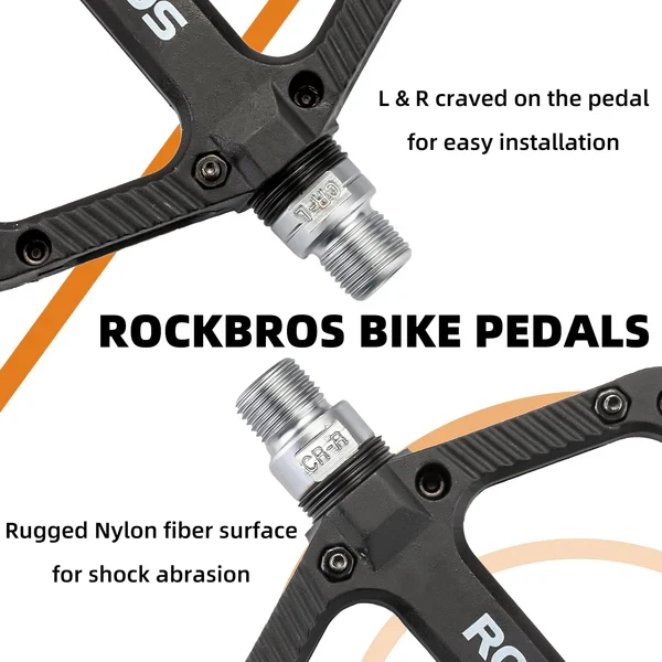 Anti-Slip Wide Nylon Comfort Bike Pedals