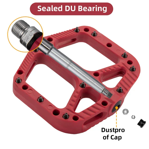 Anti-Slip Wide Nylon Comfort Bike Pedals