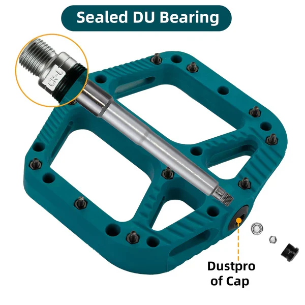 Anti-Slip Wide Nylon Comfort Bike Pedals