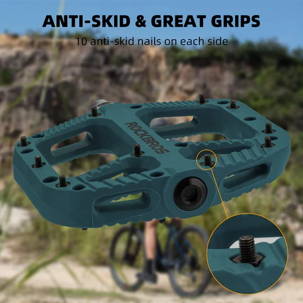 Anti-Slip Wide Nylon Comfort Bike Pedals
