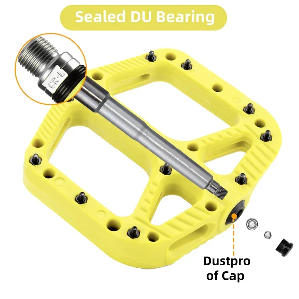 Anti-Slip Wide Nylon Comfort Bike Pedals