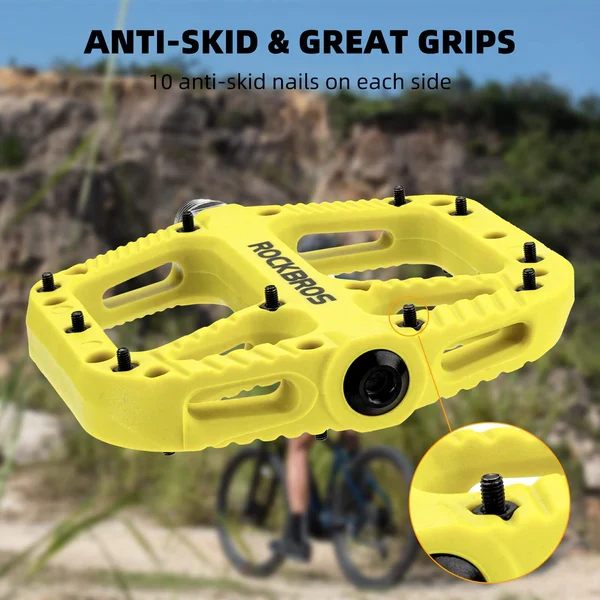 Anti-Slip Wide Nylon Comfort Bike Pedals
