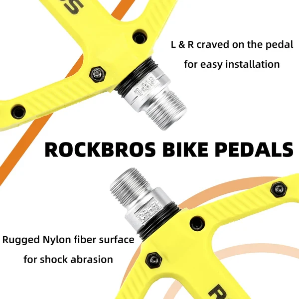 Anti-Slip Wide Nylon Comfort Bike Pedals