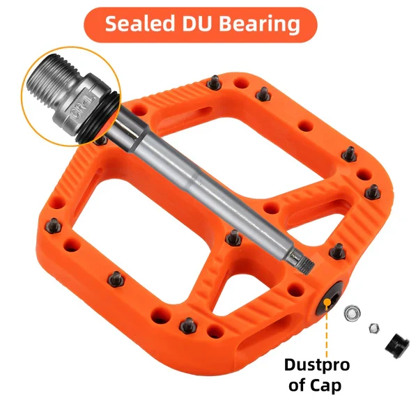 Anti-Slip Wide Nylon Comfort Bike Pedals