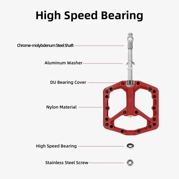 Nylon MTB Bike Pedals with Bearings