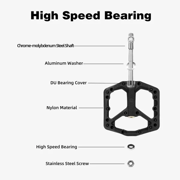 Nylon MTB Bike Pedals with Bearings