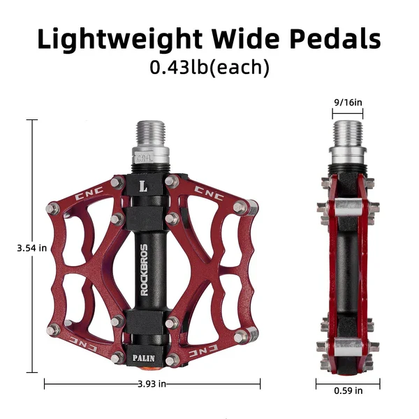 Single Bearing Aluminum Alloy Platform Pedals
