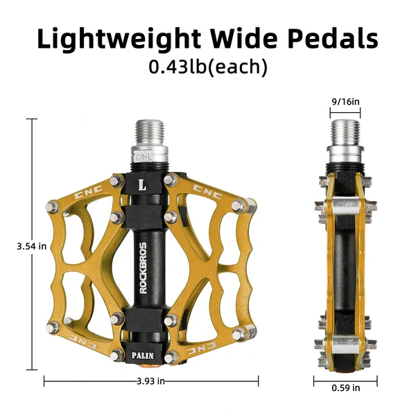 Single Bearing Aluminum Alloy Platform Pedals