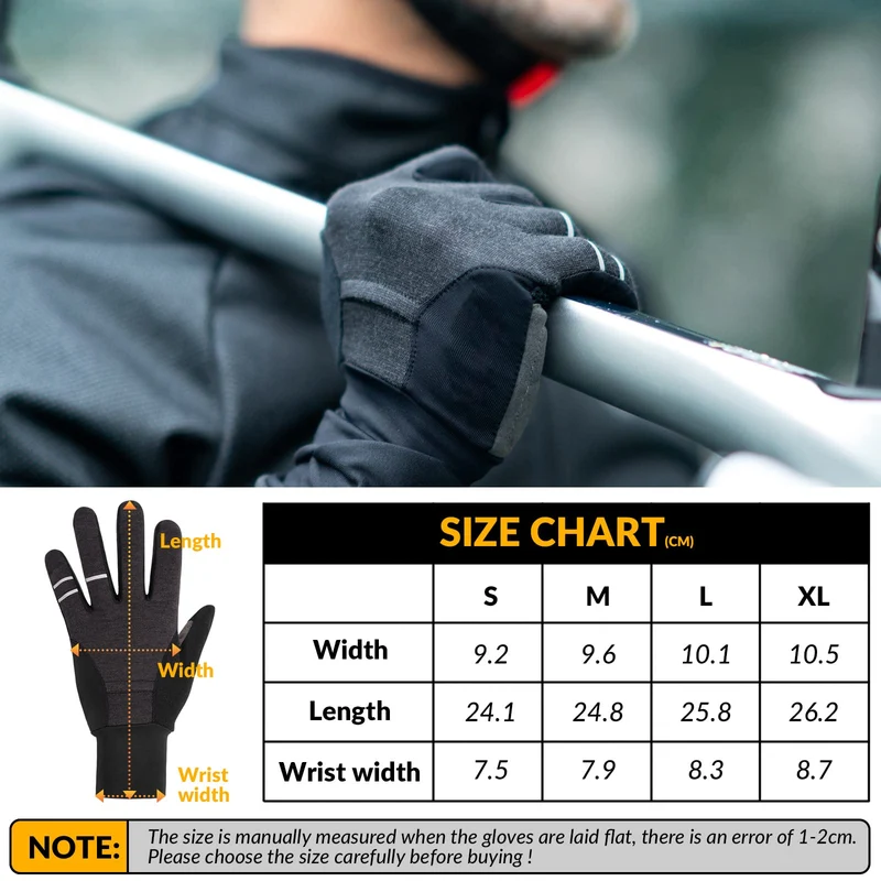 Fahrradhandschuhe Herren Damen Radsporthandschuhe Winddichte Touchscreen