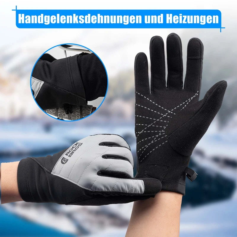 ROCKBROS Fahrradhandschuhe Winter/Herbst 볼핑거 써모 스포츠 유니섹스