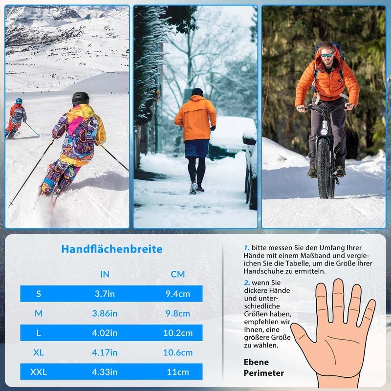 ROCKBROS Fahrradhandschuhe Winter/Herbst 볼핑거 써모 스포츠 유니섹스