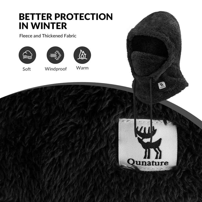 Qunature Sturmhaube Winter Warme Balaclava Thermo Winddichte Sturmmaske Skimaske