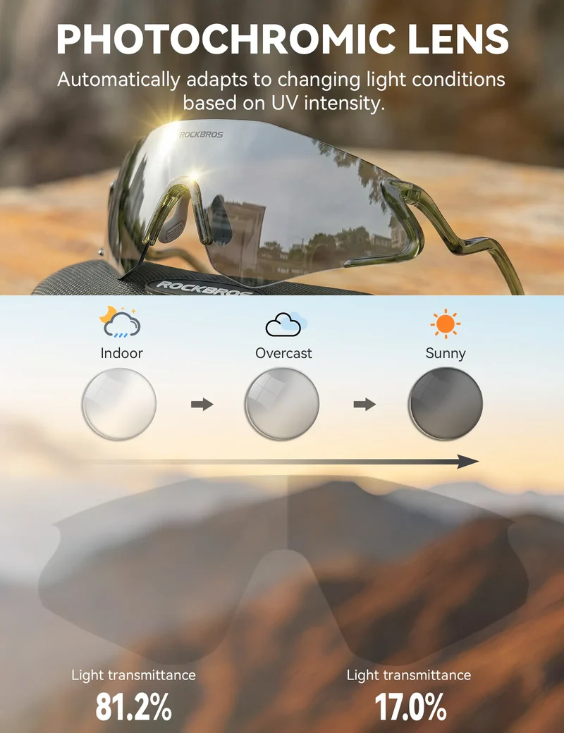 SP382 Photochromic Cycling Sunglasses