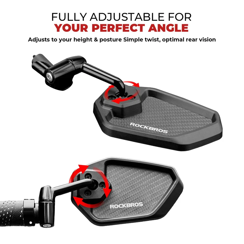 Anti-Glare Bar End Bike Mirror - Left