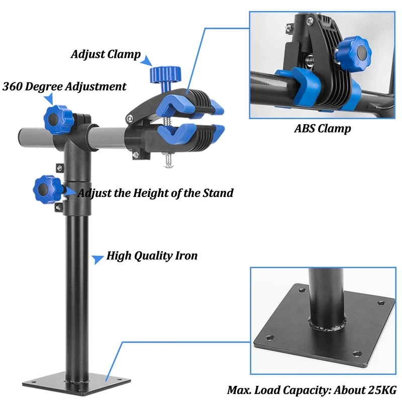 Adjustable Wall-Mounted Bike Repair Stand