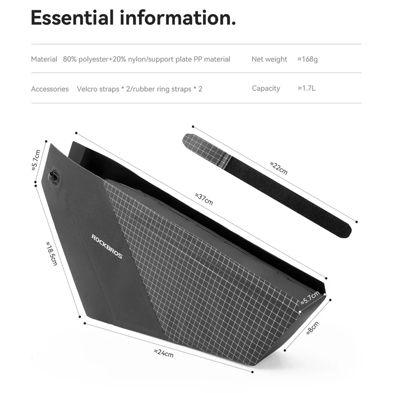 Fully Waterproof Bike Frame Bag - 1.7L