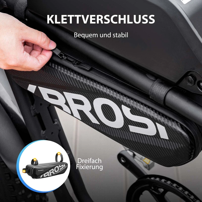 ROCKBROS Fahrrad Rahmentasche Wasserdicht Oberrohr Tasche 4.5L 슈바르츠