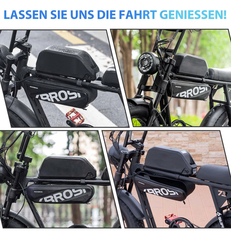 ROCKBROS Fahrrad Rahmentasche Wasserdicht Oberrohr Tasche 4.5L 슈바르츠