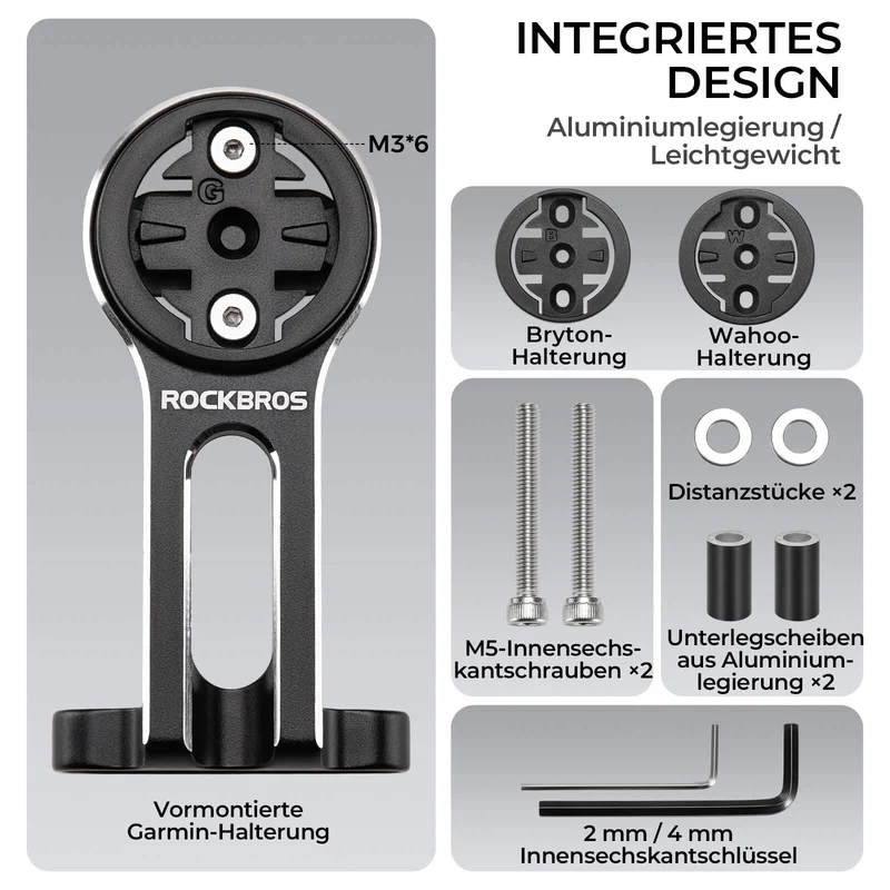 Garmin/Bryton/GPS Fahrradlicht와 함께 Fahrradcomputer Halterung Kompatibel