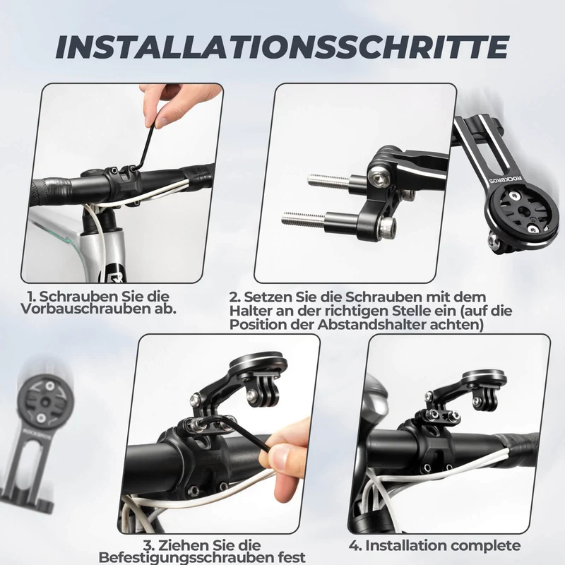 Garmin/Bryton/GPS Fahrradlicht와 함께 Fahrradcomputer Halterung Kompatibel