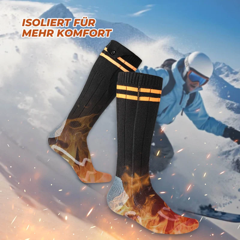 ROCKBROS Sportsocken Fahrradsocken 겨울 Heizsocken Wiederaufladbar 5000mAh