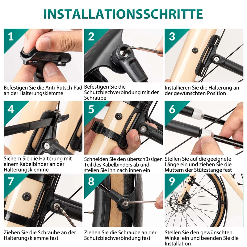 ROCKBROS Rennrad Schutzblech 세트(27,5 Zoll Fahrräder 퀵 릴리스)