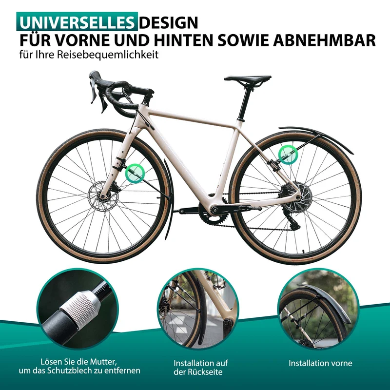 ROCKBROS Rennrad Schutzblech 세트(27,5 Zoll Fahrräder 퀵 릴리스)