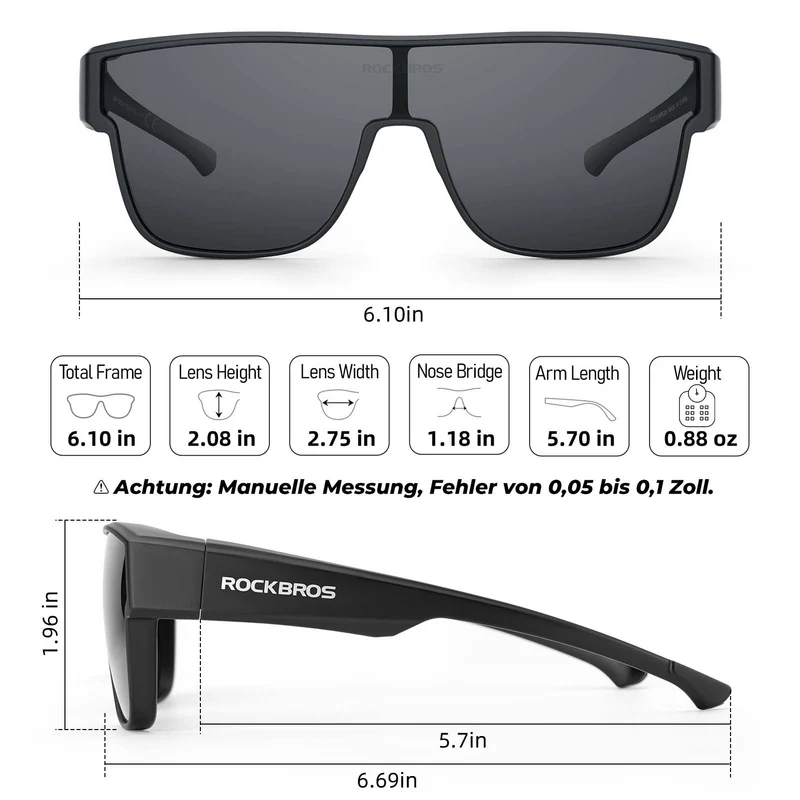 ROCKBROS Polarisierte Fahrradbrille Kurzsichtbrille Überbrille 남여 공용 Sportbrille